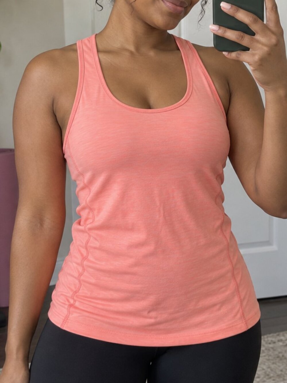 H&M Sport Coral Pink Racerback Athletic Tank Top M